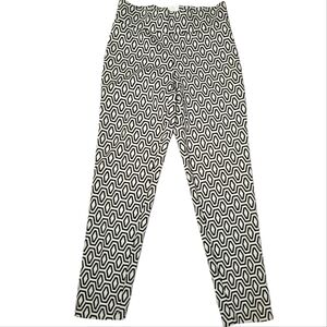 Frank Lyman Design Black and White Geometric Straight Leg Pants